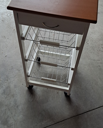 Mobiletto a Carrello con cassetto e cesti