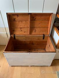 Baule il legno vintage restaurato