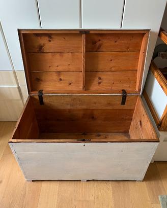 Baule il legno vintage restaurato