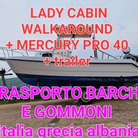 Walkaround + mercury 40 + trasporto barca