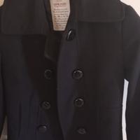 Cappotto doppiopetto nero donna