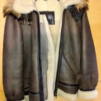 Giacca da aviatore Skott in pelle Shearling