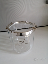 Secchiello da champagne Fleuron lega argento/crist
