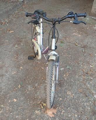 Bicicletta bambina beige e viola