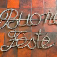 Telai con scritte natalizie (senza luci)