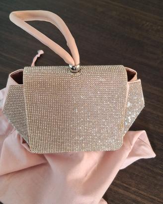 Borsa Gioiello Primadonna rosa cipria con strass 