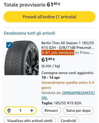 pneumatici 4 stagioni