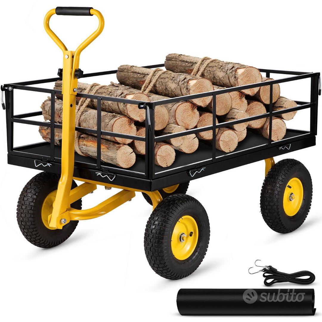 Carrello Portalegna da Giardino con 4 Ruote Capaci - Giardino e Fai da te In vendita a Milano