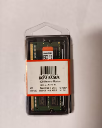 Ram Kingston Memory 8GB DDR3 1600Mhz SODIMM CL11