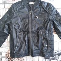 Giubbotto biker pelle ecologica 9-10 anni