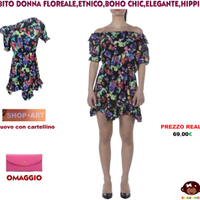 Vestito Donna cerimonia Etnico Hippie Boho Chic