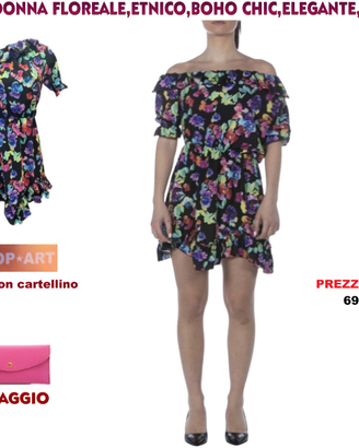Vestito Donna cerimonia Etnico Hippie Boho Chic