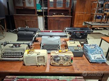 macchine da scrivere calcolatrici radio magnetofon