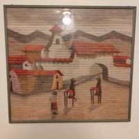 Quadro con arazzo peruviano