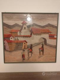Quadro con arazzo peruviano