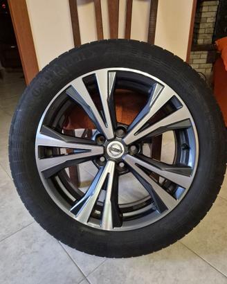 Ruota completa originale Nissan 18" Cerchio in leg
