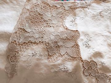 Tovaglia in lino  x 12 antica