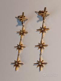 Orecchini Pendenti in Oro con Cristalli Swarovski 