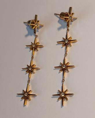 Orecchini Pendenti in Oro con Cristalli Swarovski 