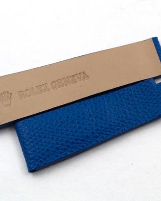 Cinturino Rolex Pelle Martellata Blu 20/16mm Clasp