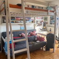 Letto soppalco IKEA 213 x 152 con materasso inclus