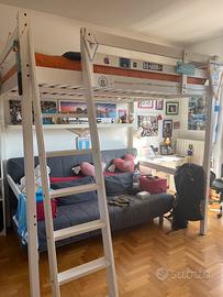 Letto soppalco IKEA 213 x 152 con materasso inclus