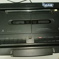 radio stereo, con cassette due posti 