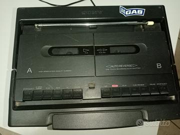 radio stereo, con cassette due posti 