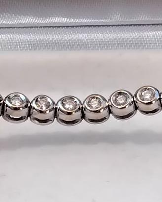 Tennis oro bianco 18kt e Diamanti 