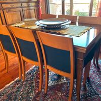 Set 6 sedie in legno di ciliegio