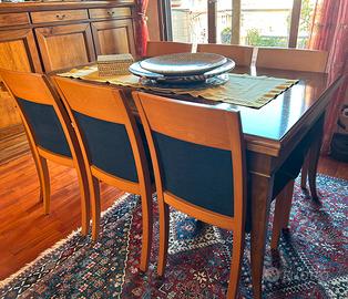 Set 6 sedie in legno di ciliegio