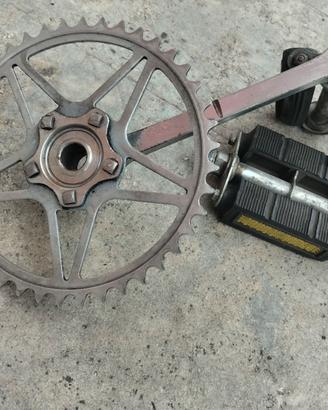 Pedivella destra guarnitura bici vintage