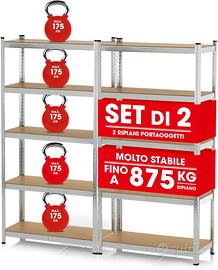  EASYmaxx Set di 2 scaffali per carichi pesanti