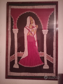 Dipinto batik incorniciato