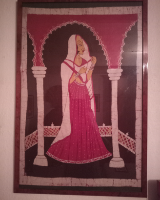 Dipinto batik incorniciato