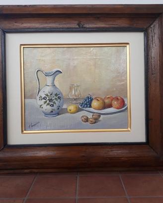Dipinto a olio natura morta