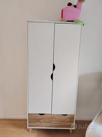 HomCom Armadio a Due Ante in Legno