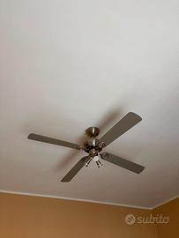 lampadario a ventilatore e luce