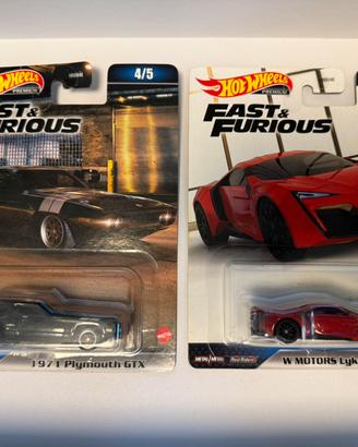 Coppia Hot Wheels Premium Fast & Furious