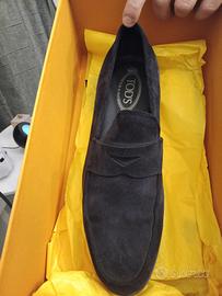 Tod's mocassino blu suola gomma