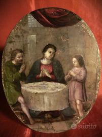 OLIO SU RAME SACRA FAMIGLIA 1600 - SEC. XVII