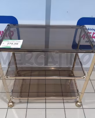 CARRELLO BAR VINTAGE ALLEGRI OTTONE DORATO