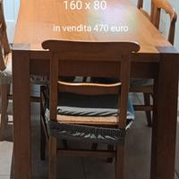 Tavolo fisso in legno massello 