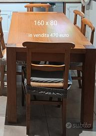 Tavolo fisso in legno massello 