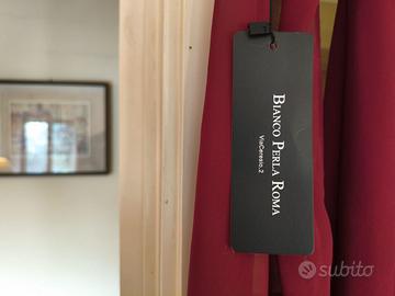 abito bordeaux in chiffon