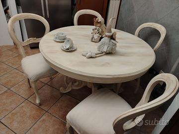 TAVOLO TONDO SHABBY ALLUNGABILE 