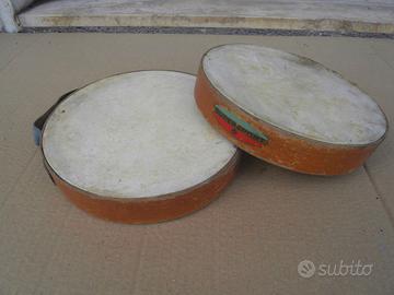 Tamburelli  sportivi originali anni "60  in legno