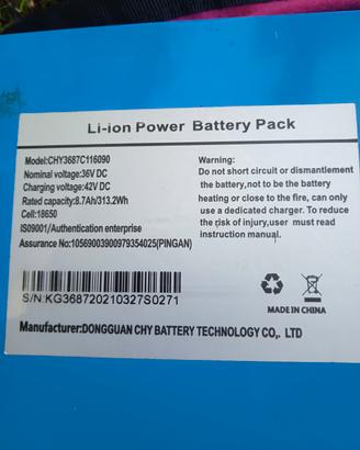 batteria per monopattino elettrico 