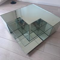 Tavolino in vetro specchiato design contemporaneo