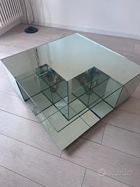 Tavolino in vetro specchiato design contemporaneo